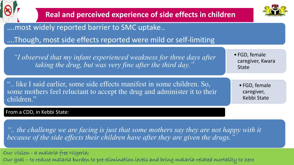 real and perceived experience of side effects