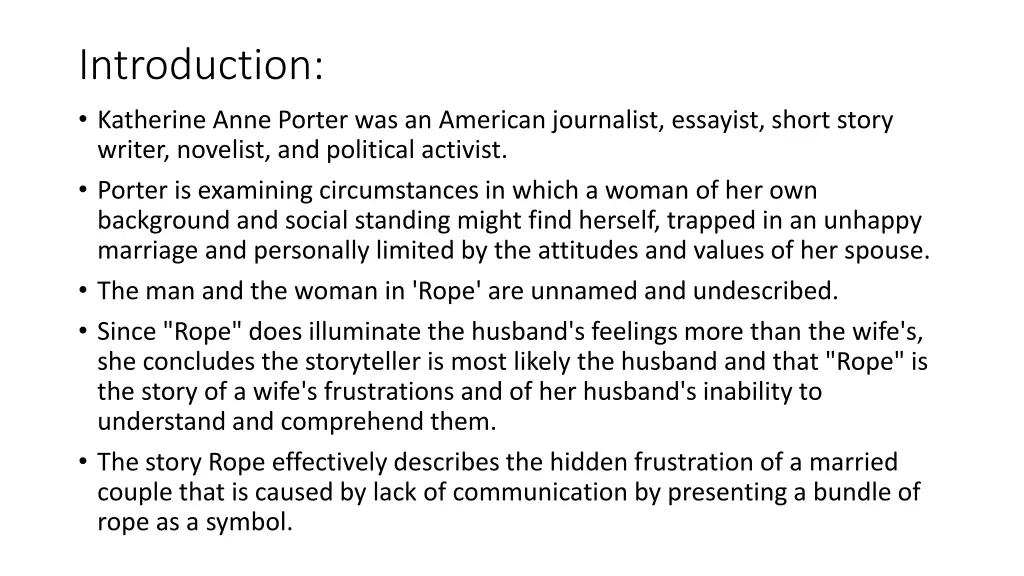 introduction katherine anne porter