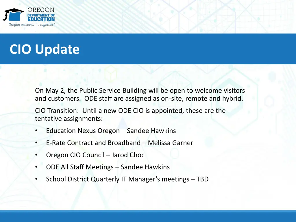 cio update 3