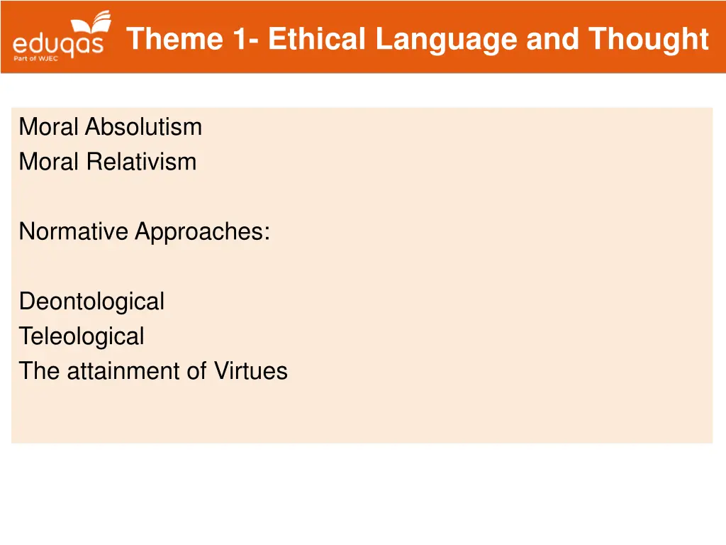 theme 1 ethical language and thought