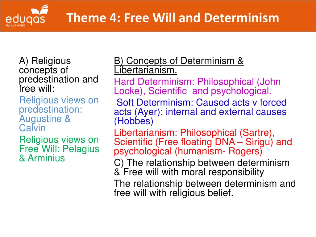 theme 4 free will and determinism