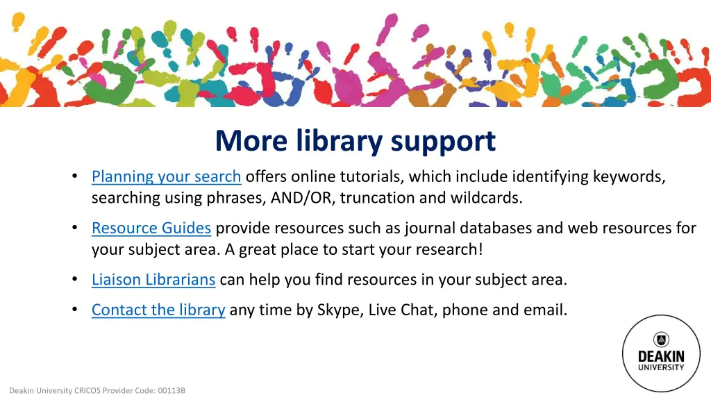 more library support