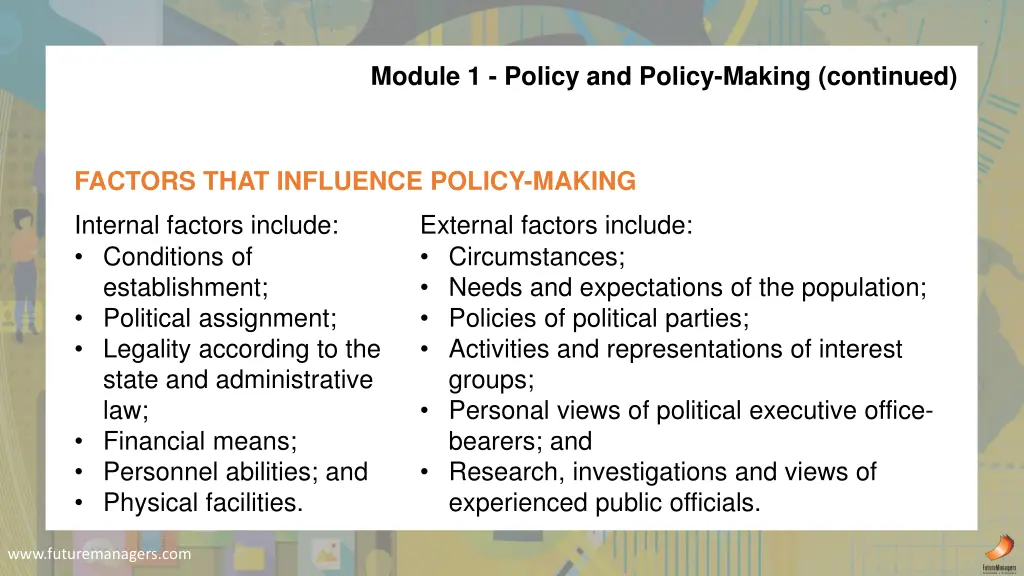 module 1 policy and policy making continued 2