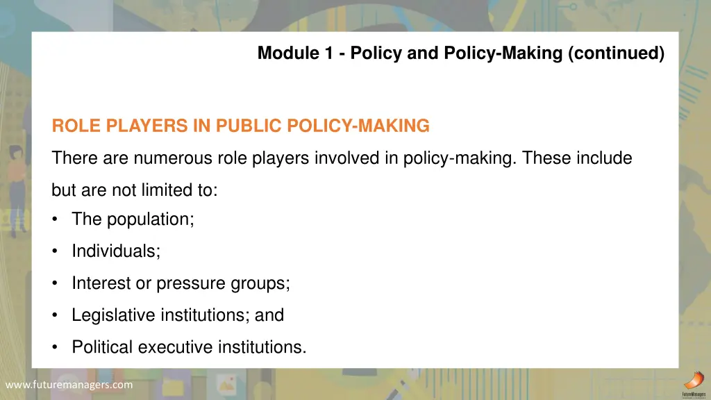 module 1 policy and policy making continued 7