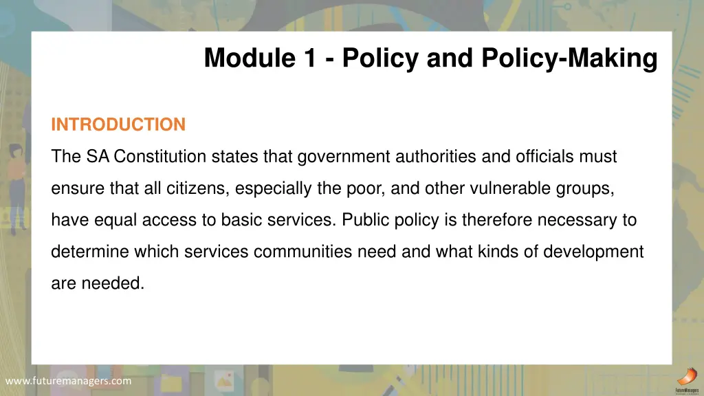 module 1 policy and policy making