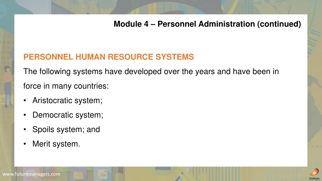 module 4 personnel administration continued