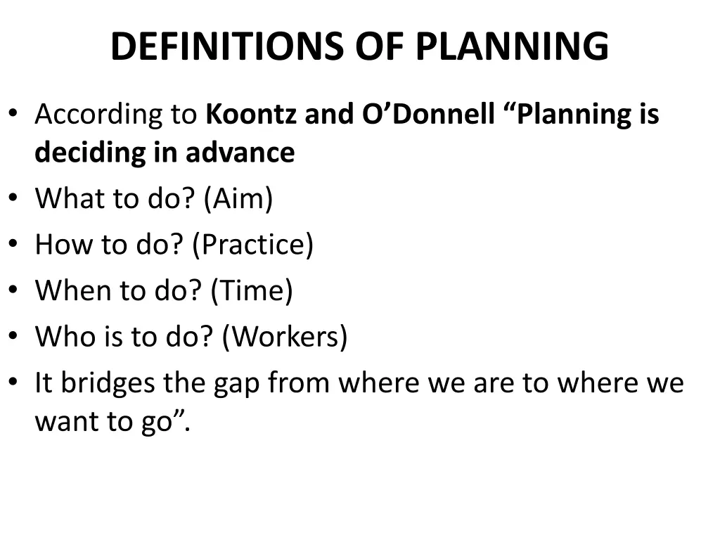 definitions of planning