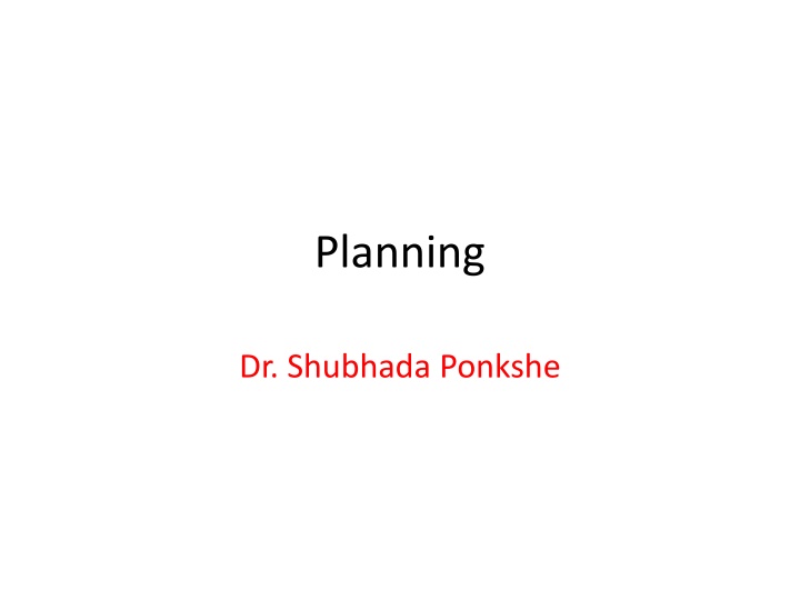 planning