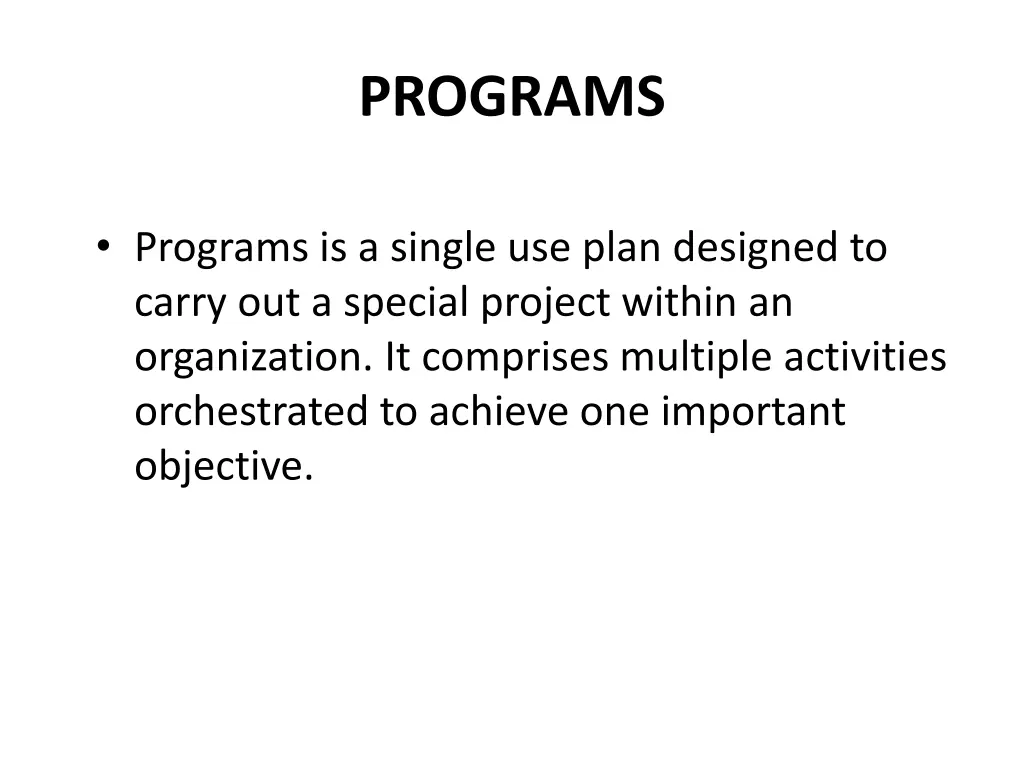 programs