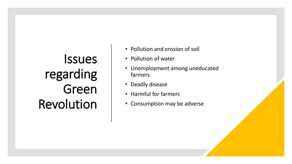 pollution and erosion of soil pollution of water