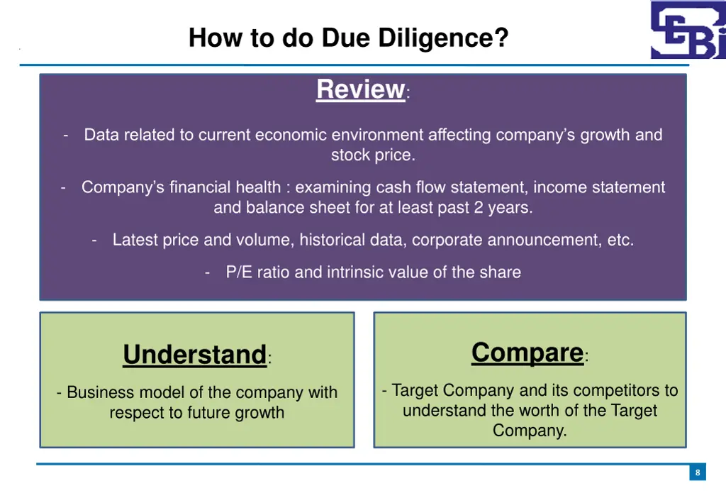 how to do due diligence