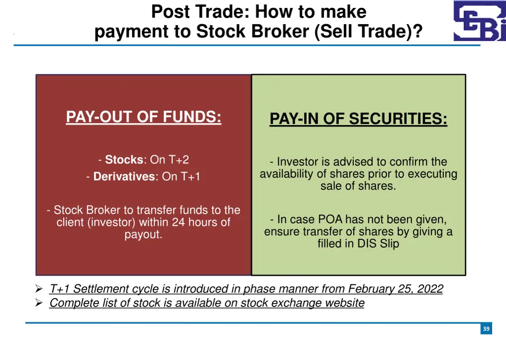 post trade how to make payment to stock broker 1