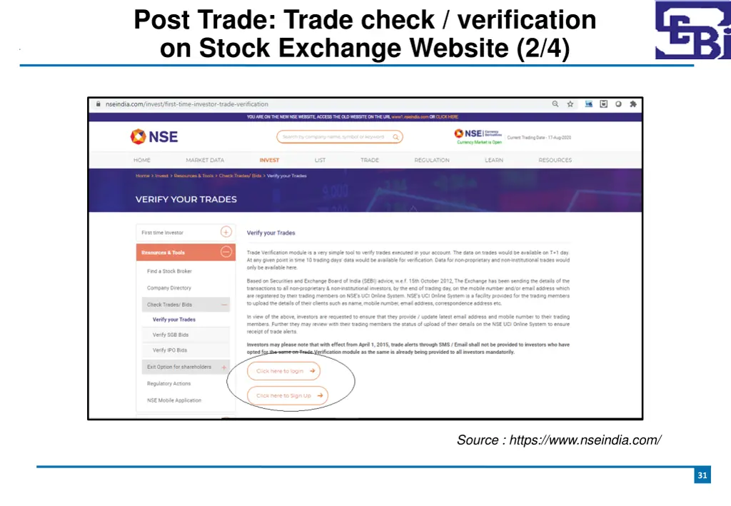 post trade trade check verification on stock 1