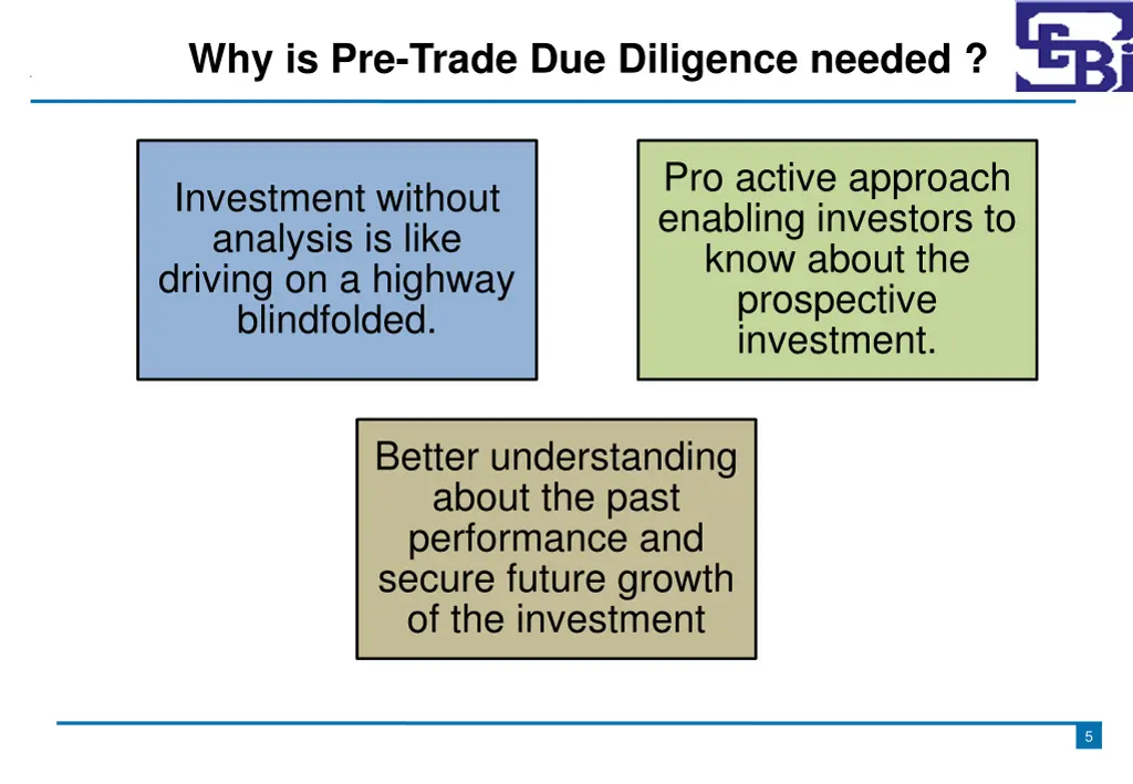 why is pre trade due diligence needed