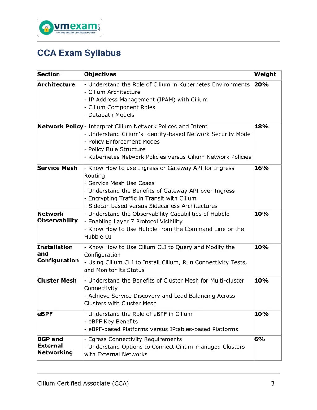 cca exam syllabus