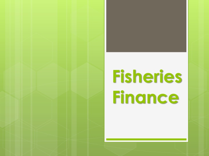 fisheries finance