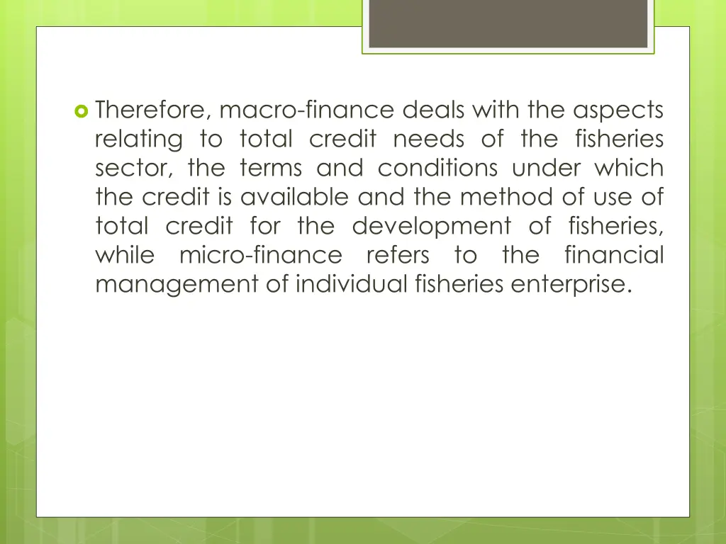 therefore macro finance deals with the aspects