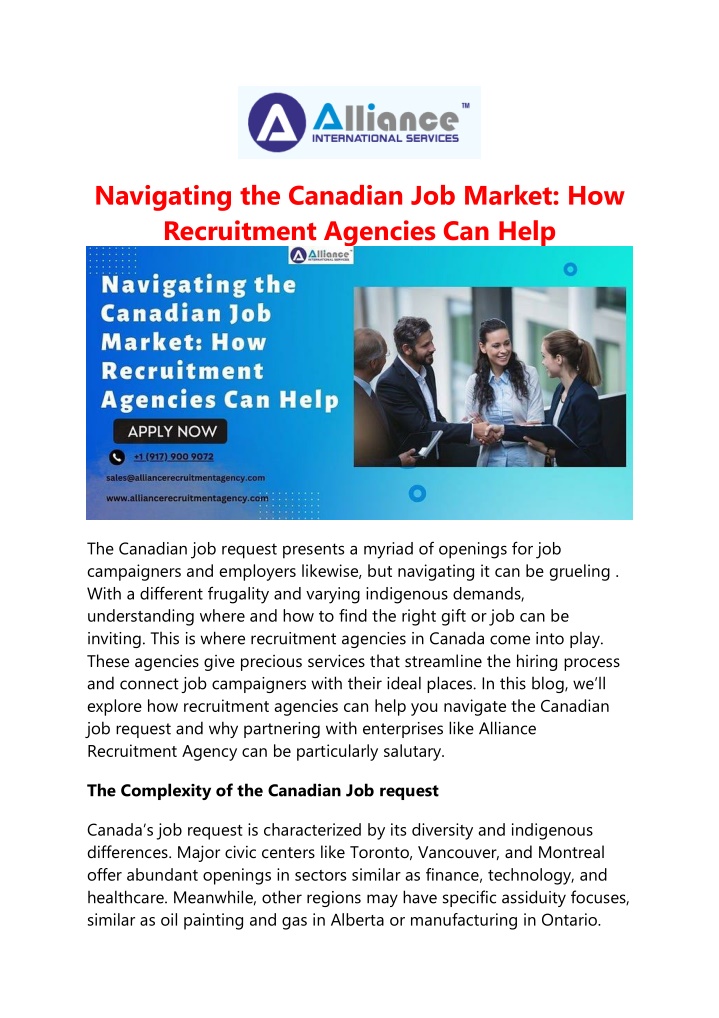 navigating the canadian job market