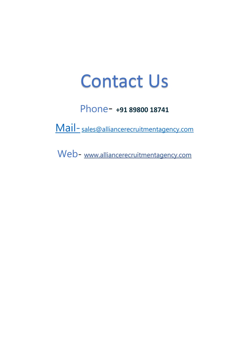 contact us