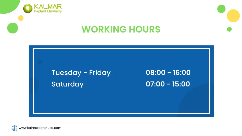 working hours