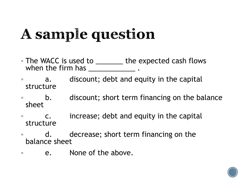 a sample question