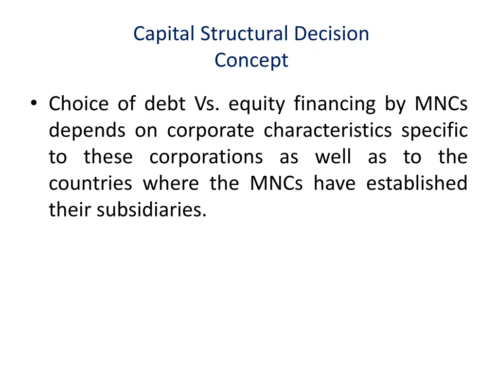 capital structural decision concept 4