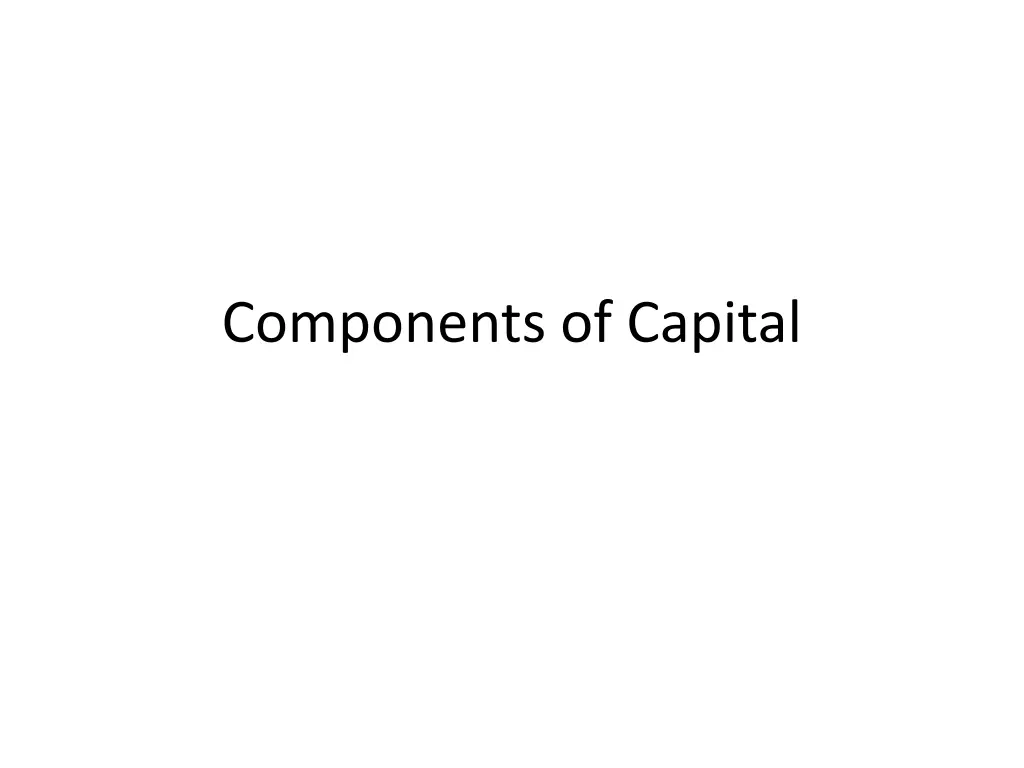 components of capital