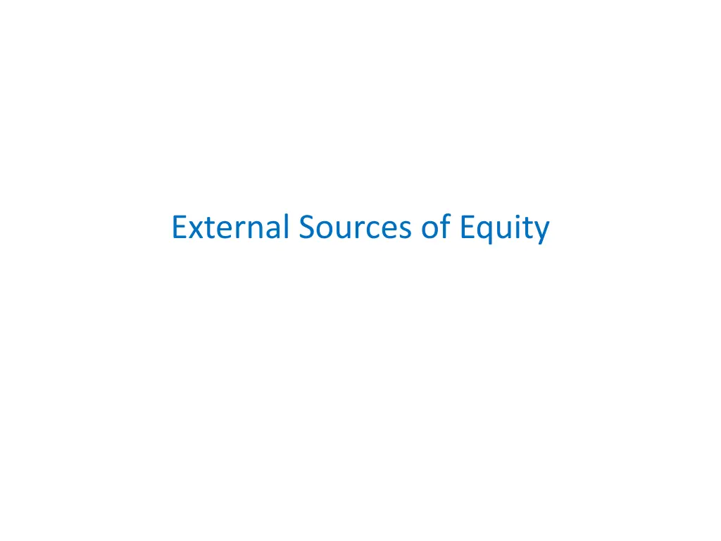 external sources of equity