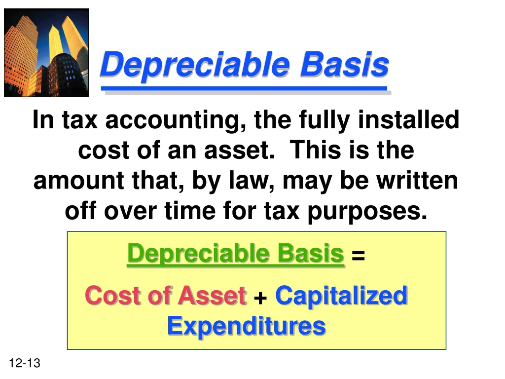 depreciable basis