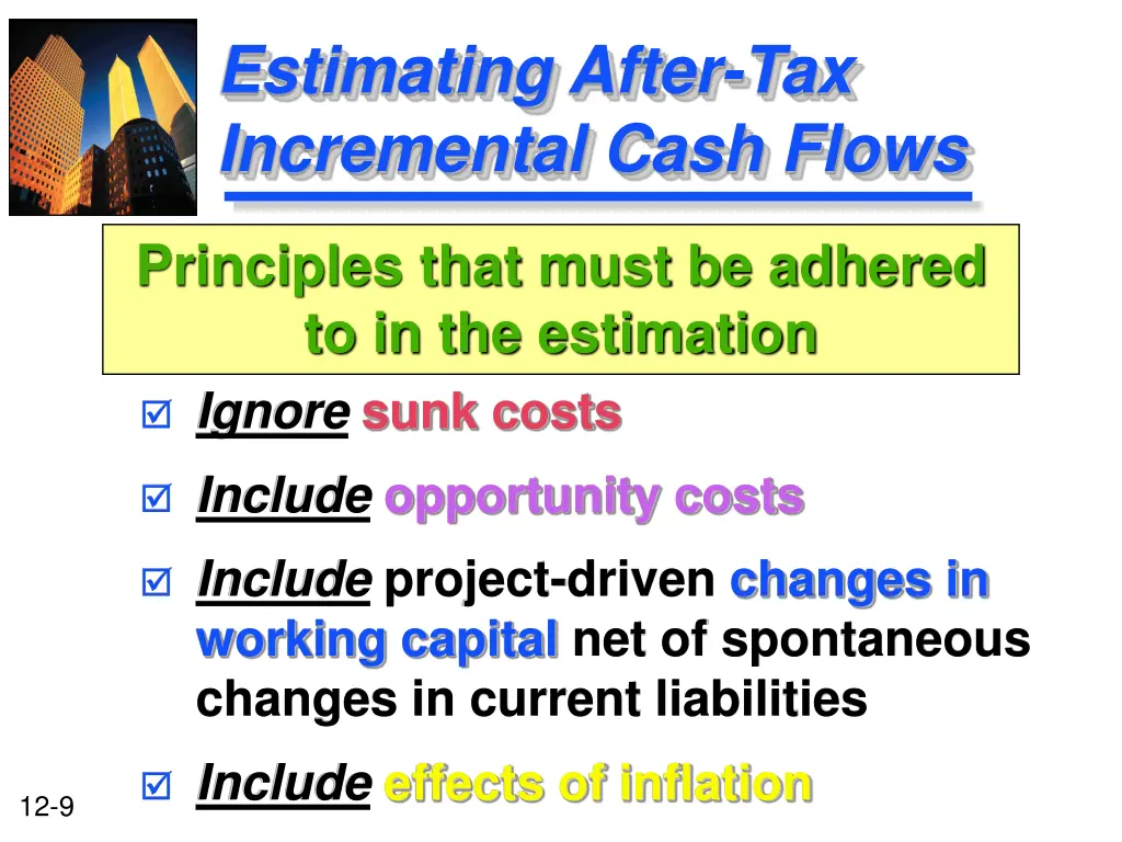 estimating after tax incremental cash flows 1