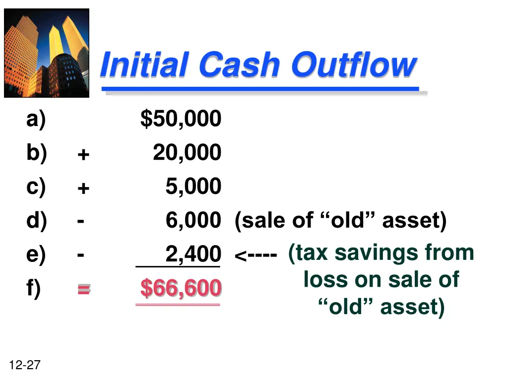 initial cash outflow 2