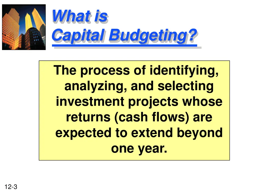 what is capital budgeting