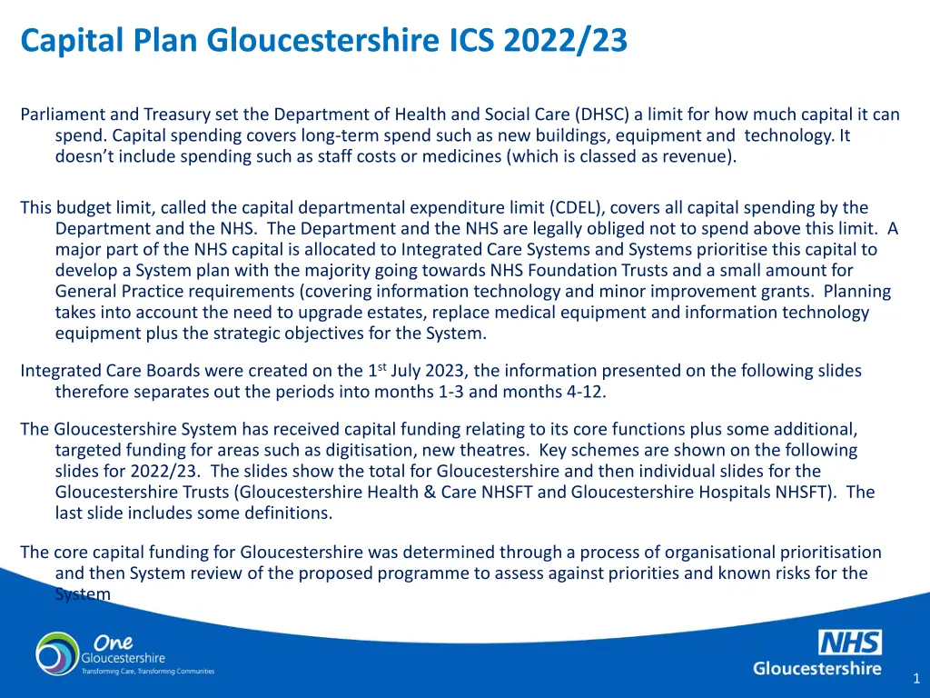 capital plan gloucestershire ics 2022 23 1