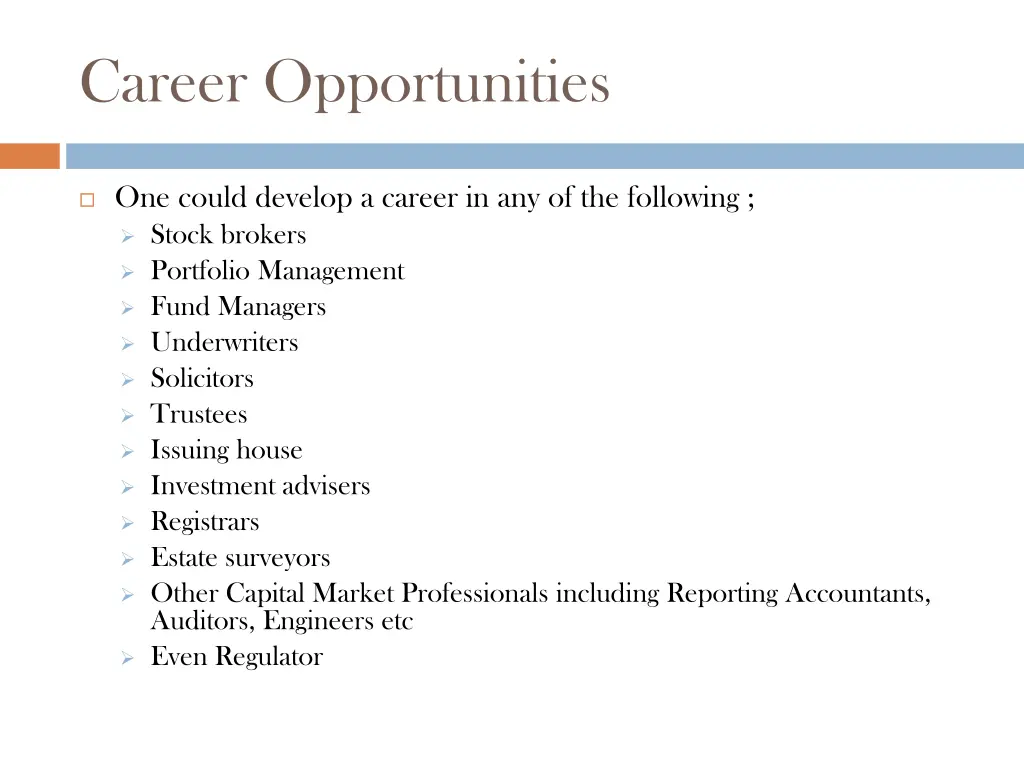 career opportunities