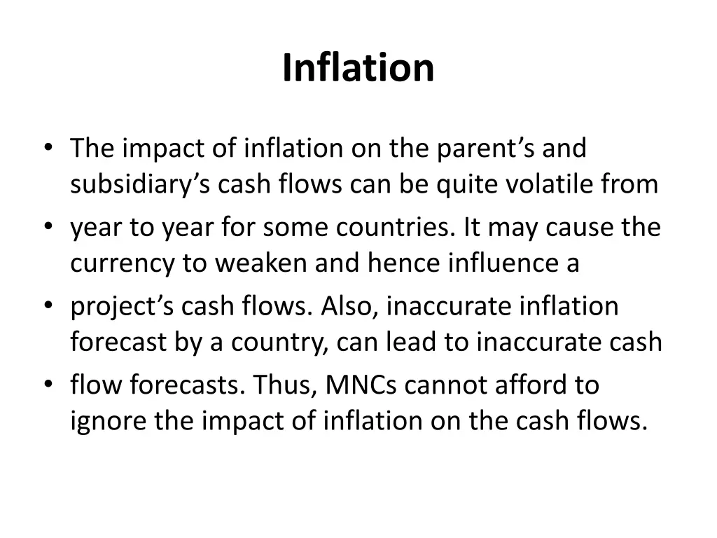 inflation