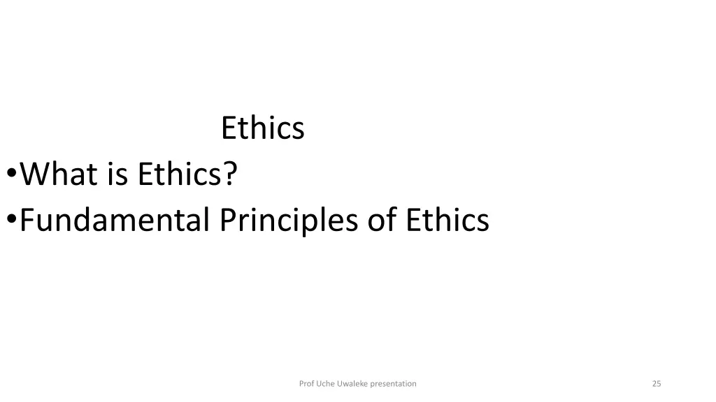 ethics