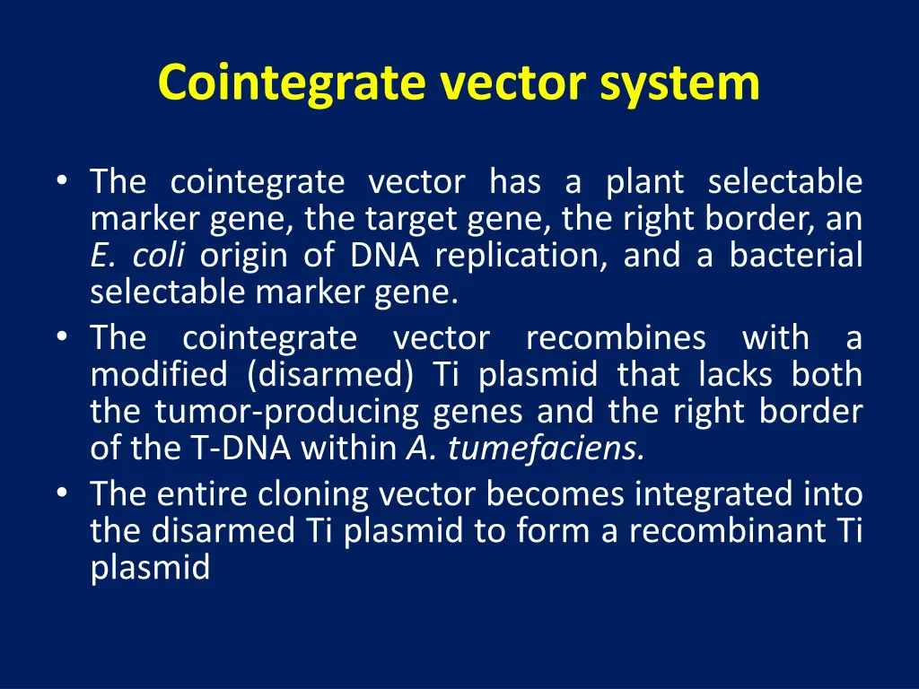 cointegrate vector system