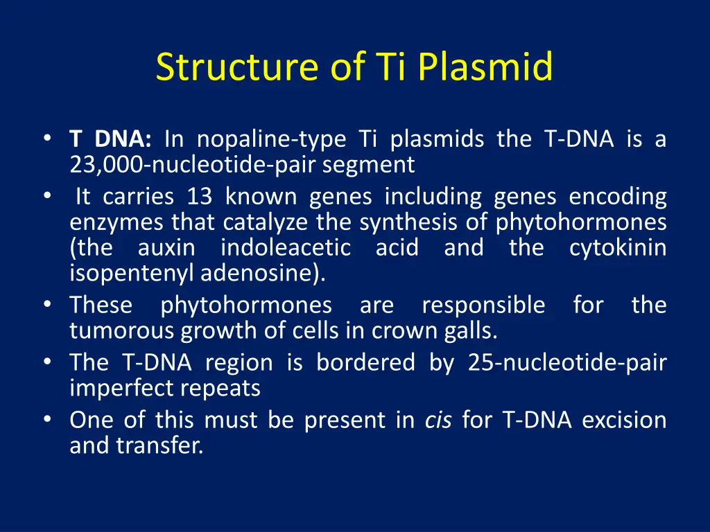 structure of ti plasmid