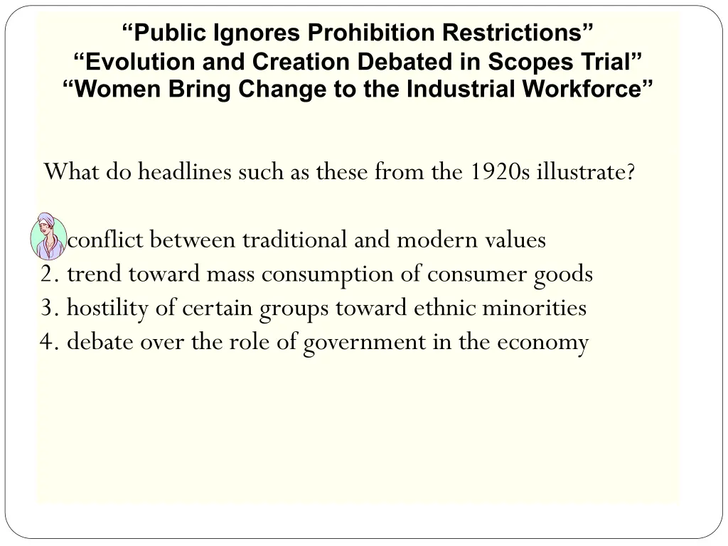 public ignores prohibition restrictions evolution