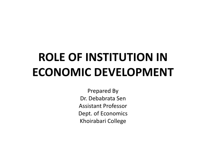 role of institution in economic development