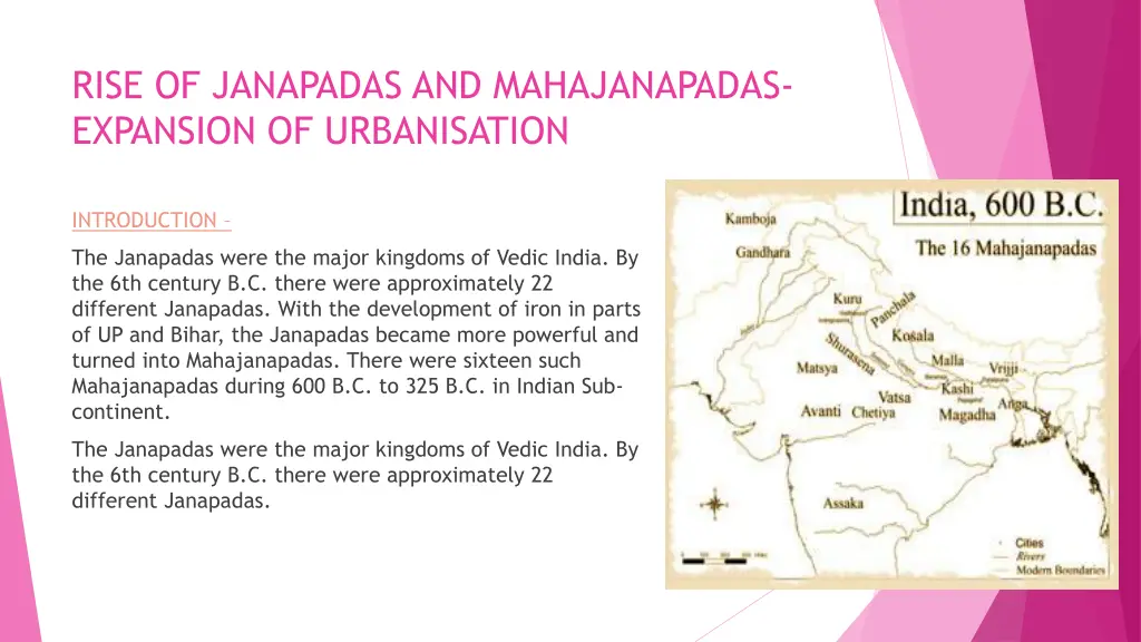 rise of janapadas and mahajanapadas expansion