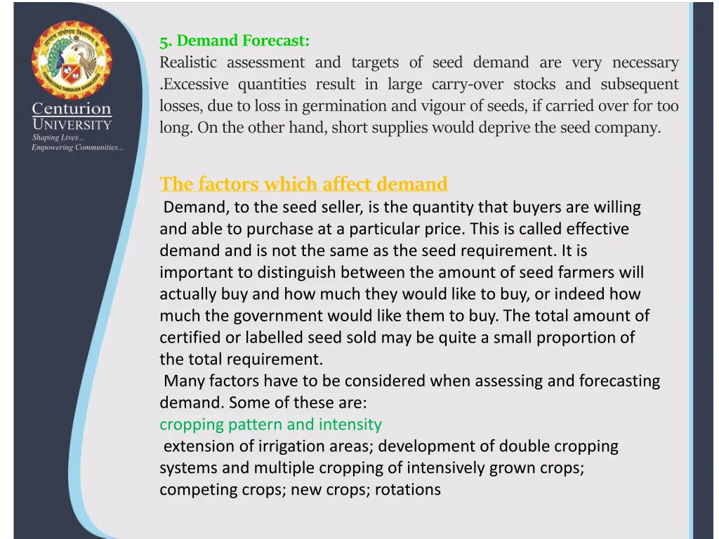 5 demand forecast realistic assessment