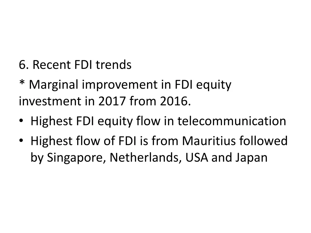 6 recent fdi trends marginal improvement