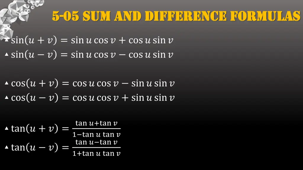 5 5 05 sum and difference formulas