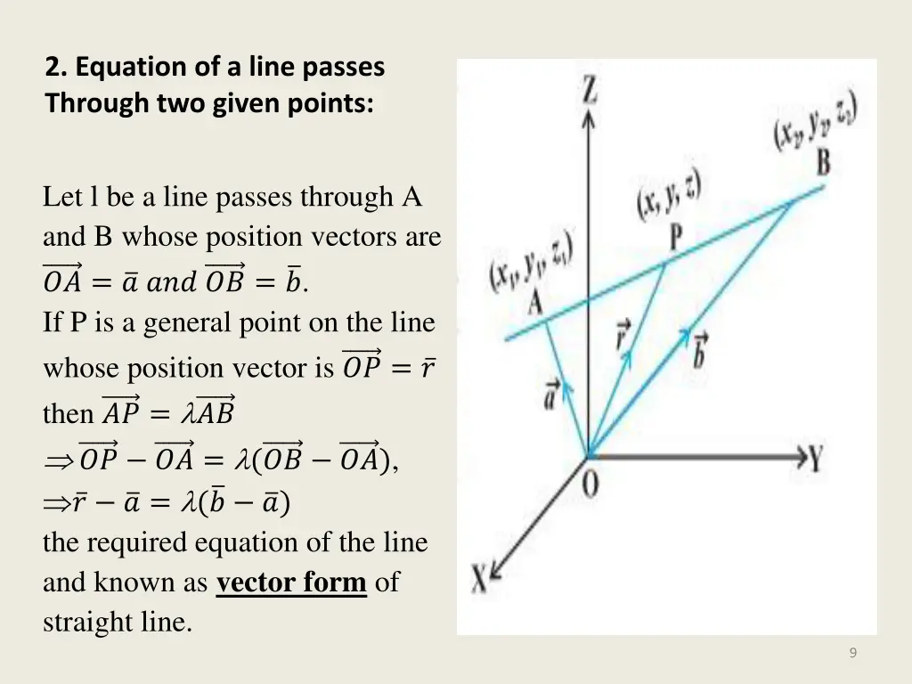 2 equation of a line passes through two given