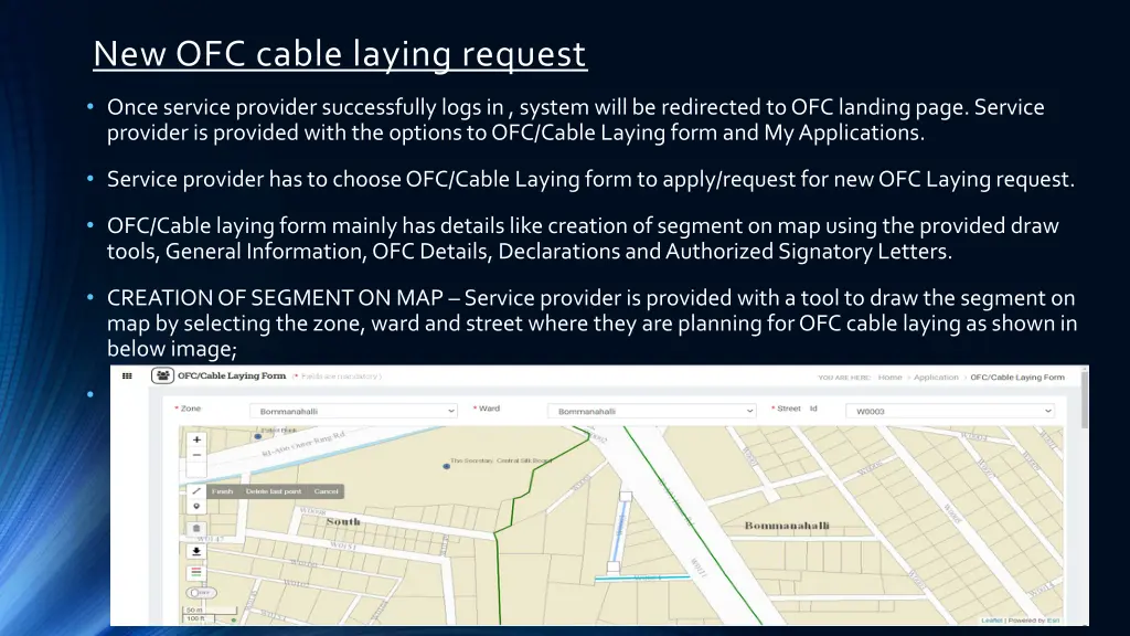 new ofc cable laying request