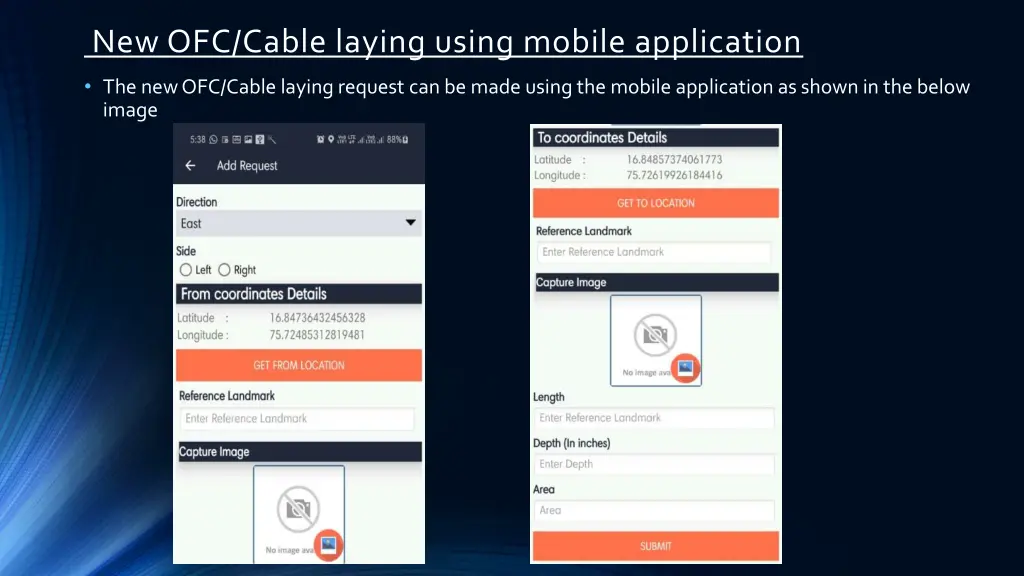 new ofc cable laying using mobile application