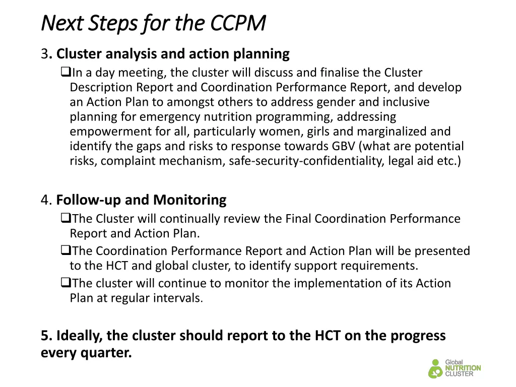 next steps for the ccpm next steps for the ccpm