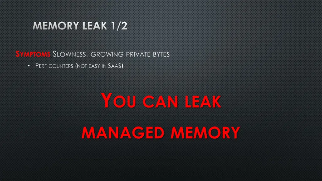 memory leak 1 2