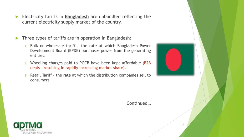 electricity tariffs in bangladesh are unbundled